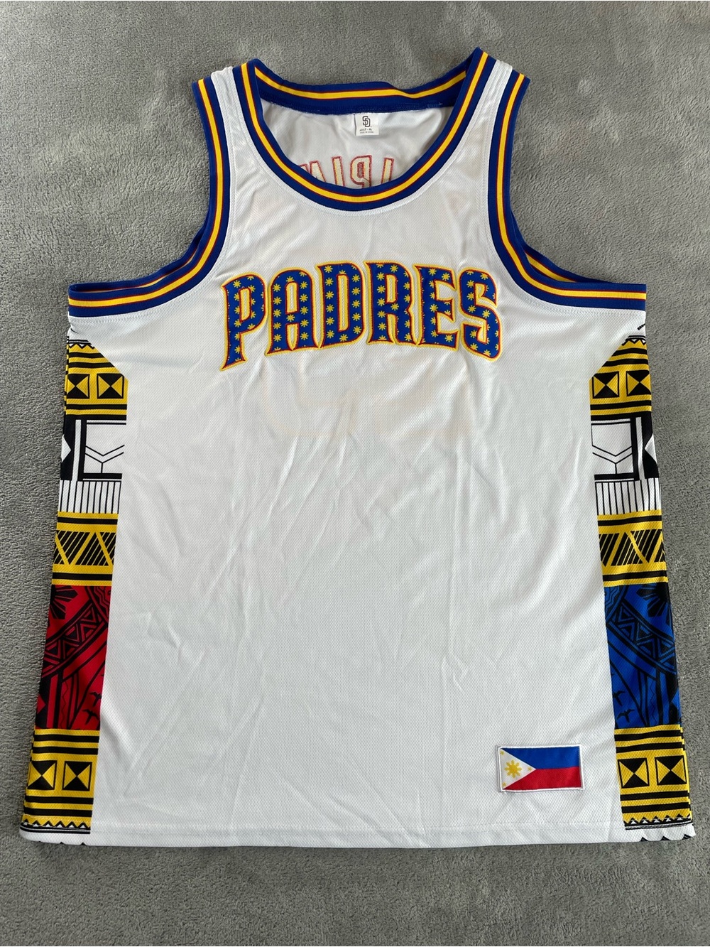 San Diego Padres Philippines Filipino Heritage Tank Basketball Jersey Adult XL
